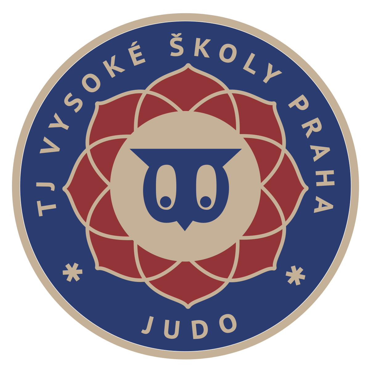 Historické logo TJ Vysoké školy Praha Judo